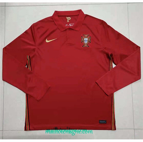 Thai Maillot de Portugal Domicile Manche Longue 2020 2021