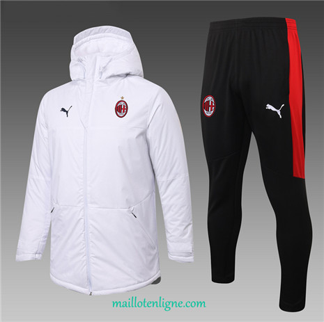 Thai Ensemble foot AC Milan Doudoune Blanc 2020 2021