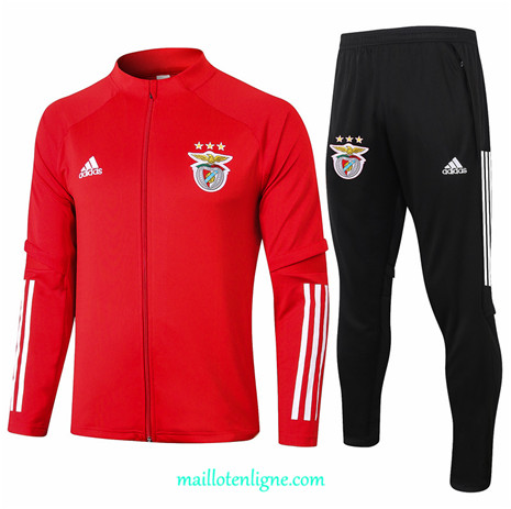 Thai Ensemble foot Benfica Veste Survetement Rouge 2020 2021