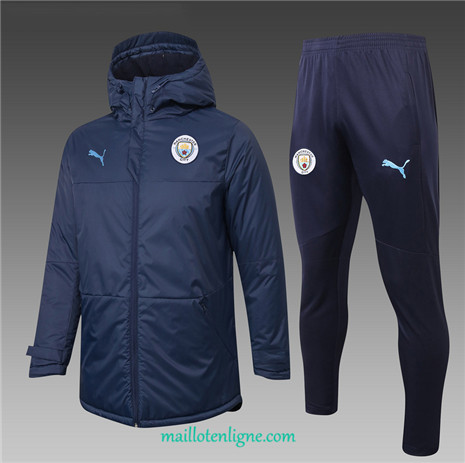 Thai Ensemble foot Manchester City Doudoune Bleu Marine 2020 2021