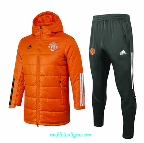 Thai Ensemble foot Manchester United Doudoune Orange 2020 2021