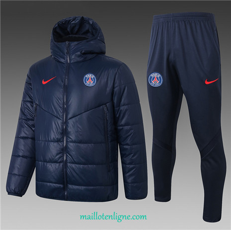 Thai Ensemble foot PSG Doudoune Bleu Marine 2020 2021