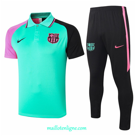 Thai Maillot Training Barcelone Polo Vert 2020 2021