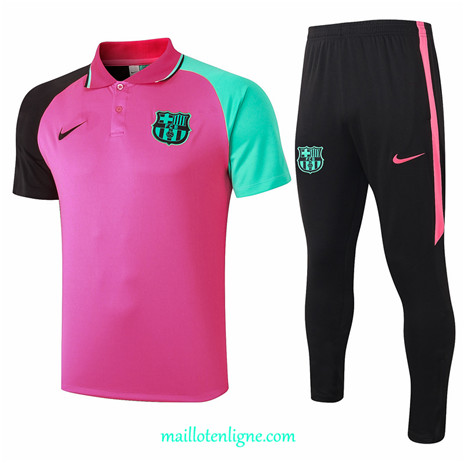 Thai Maillot Training Barcelone Polo Rose 2020 2021