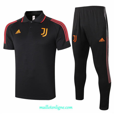 Thai Maillot Training Juventus Polo Noir/Rouge 2020 2021