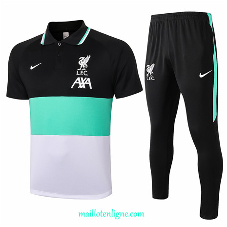 Thai Maillot Training Liverpool POLO Noir/Bleu/Blanc 2020 2021