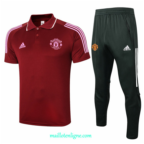 Thai Maillot Training Manchester United Polo Bordeaux 2020 2021