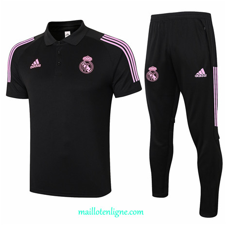 Thai Maillot Training Real Madrid Polo Noir 2020 2021