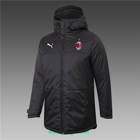 Thai Veste foot AC Milan Doudoune Noir 2020 2021