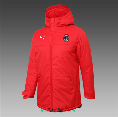 Thai Veste foot AC Milan Doudoune Rouge 2020 2021