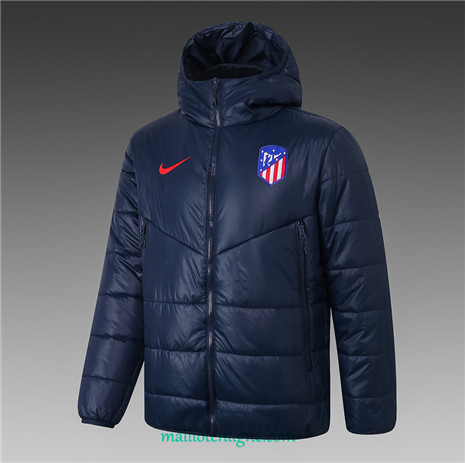 Thai Veste foot Atletico Madrid Doudoune Bleu Marine 2020 2021