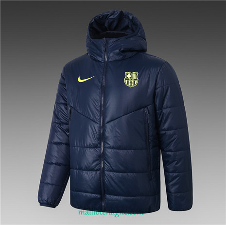 Thai Veste foot Barcelone Doudoune Bleu Marine 2020 2021