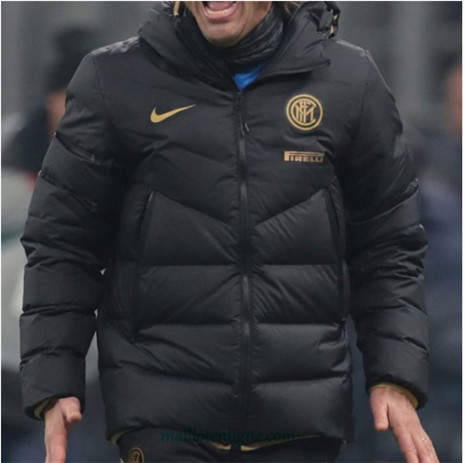 Thai Veste foot Inter Milan Doudoune Noir 2020 2021