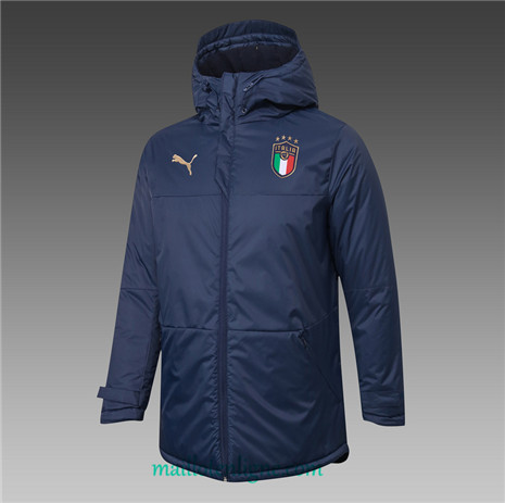 Thai Veste foot Italie Doudoune Bleu Marine 2020 2021