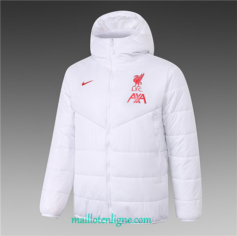 Thai Veste foot Liverpool Doudoune Blanc 2020 2021