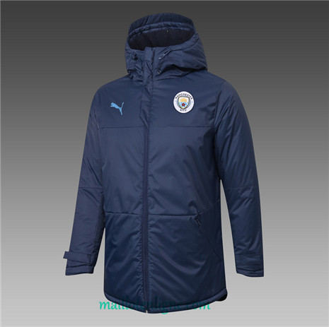 Thai Veste foot Manchester City Doudoune Bleu Marine 2020 2021