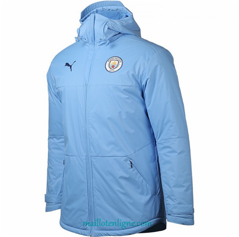 Thai Veste foot Manchester City Doudoune Bleu Clair 2020 2021