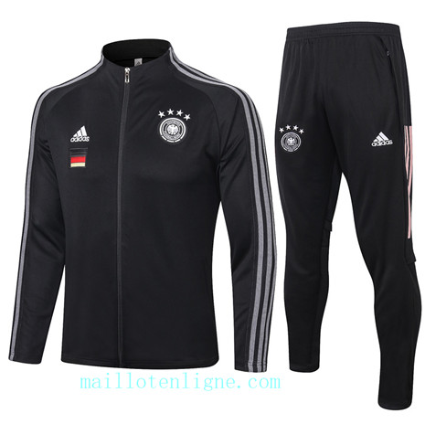 Ensemble foot Allemagne Veste Survetement 2020 2021 Noir