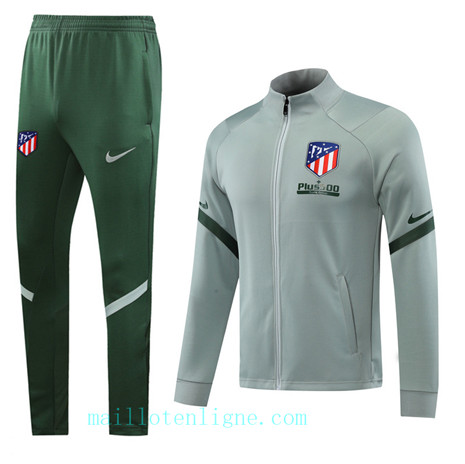 Ensemble foot Atletico de Madrid Veste Survetement 2020 2021 Vert clair