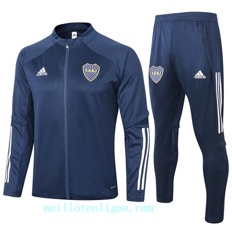 Ensemble foot Boca Juniors Veste Survetement 2020 2021 Bleu Marine