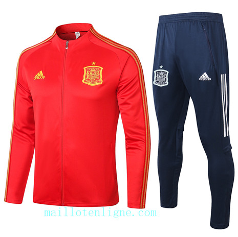 Ensemble foot Espagne Veste Survetement 2020 2021 Rouge