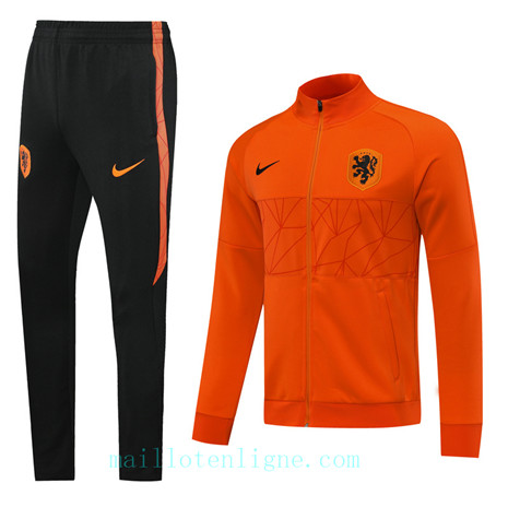 Ensemble foot Pays-Bas Veste Survetement orange 2020 2021