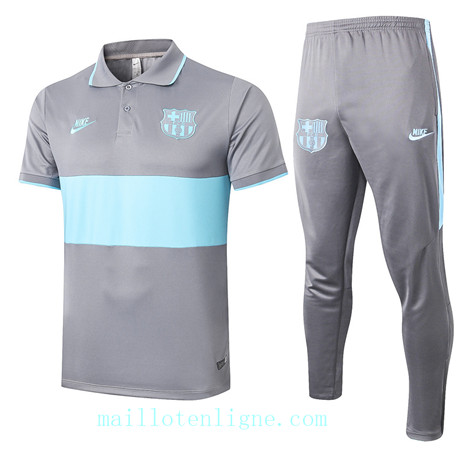 Maillot Training POLO Barcelone 2019 2020 Gris/Vert