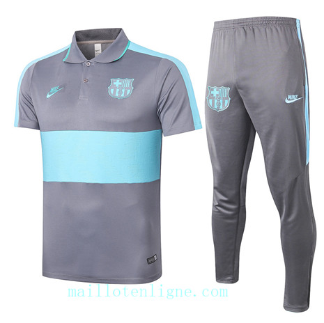 Maillot Training POLO Barcelone 2020 2021 Gris/Vert