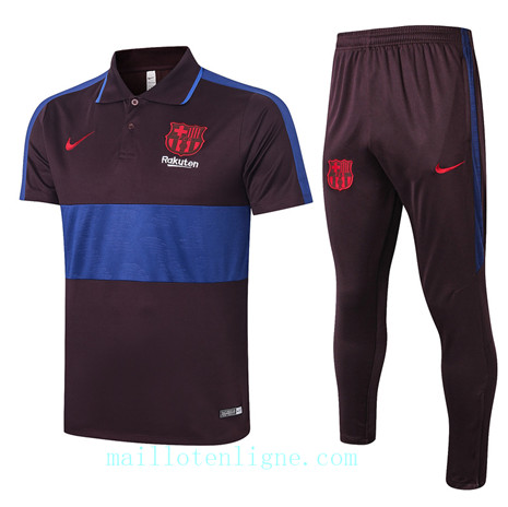 Maillot Training POLO Barcelone 2020 2021 Marron/Bleu