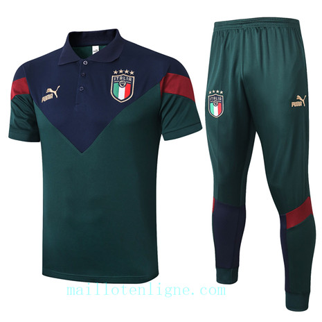 Maillot Training POLO Italie 2020 2021 Vert noirâtre