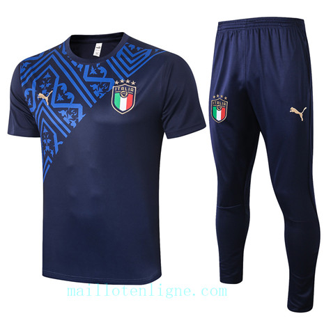 Maillot Training Italie 2020 2021 Bleu Marine Col Rond