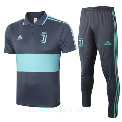 Maillot Training POLO Juventus 2020 2021 Gris/Bleu