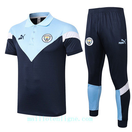 Maillot Training POLO Manchester City 2020 2021 Bleu Clair