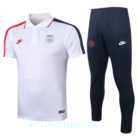 Maillot Training POLO Paris Saint-Germain 2020 2021 Blanc