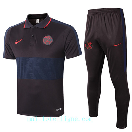 Maillot Training POLO Paris Saint-Germain 2020 2021 Noir/Bleu