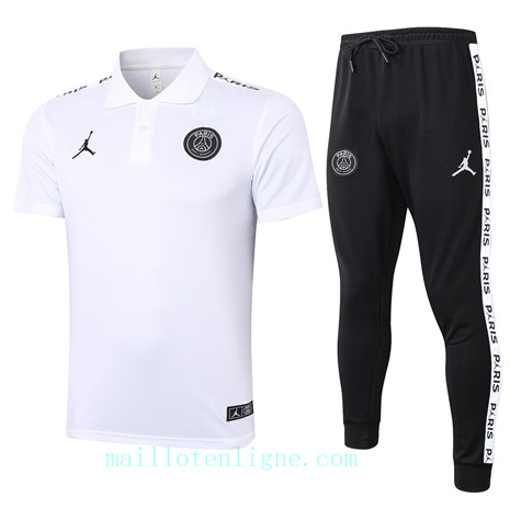 Maillot Training POLO Jordan Paris Saint-Germain 2020 2021 Blanc