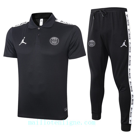 Maillot Training POLO Jordan Paris Saint-Germain 2020 2021 Noir