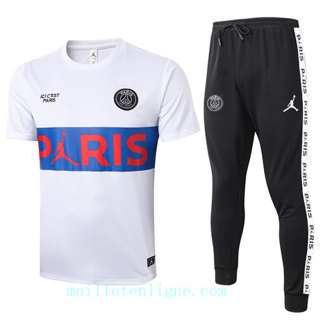 Maillot Training Paris Saint-Germain 2020 2021 Blanc (Bleu Pris)