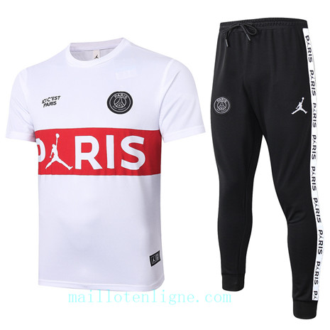 Maillot Training Jordan Paris Saint-Germain 2020 2021 Blanc (Rouge Pris)