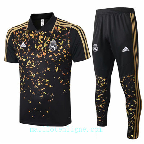 Maillot Training POLO Real Madrid 2020 2021 Noir/Jaune