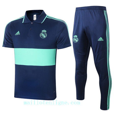 Maillot Training POLO Real Madrid 2020 2021 Bleu Marine/Vert