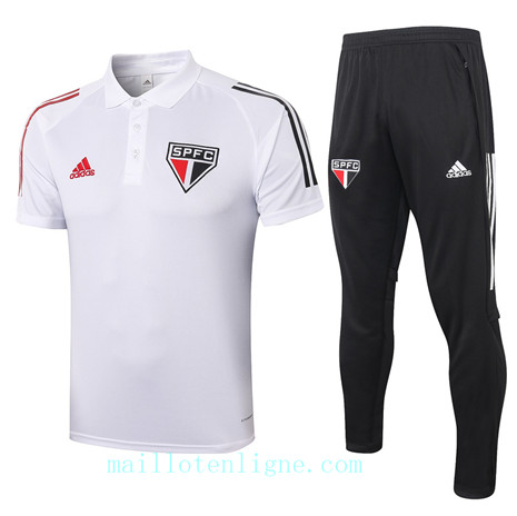 Maillot Training POLO São Paulo 2020 2021 Blanc