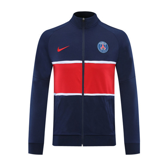 Veste de foot PSG Bleu Marine/Rouge 2020 2021