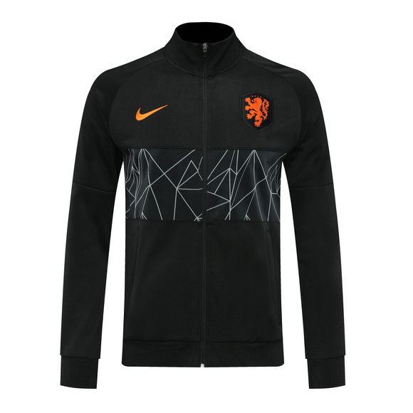 Veste de foot Pays-Bas Noir 2020 2021