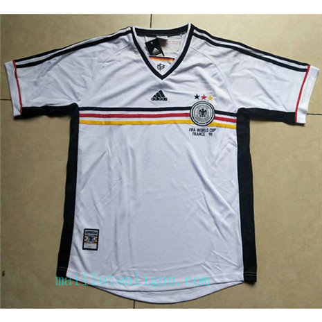 Maillot de foot Classic Allemagne Blanc 1998