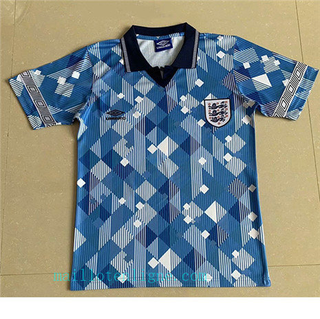 Maillot foot Classique Angleterre Bleu 1990