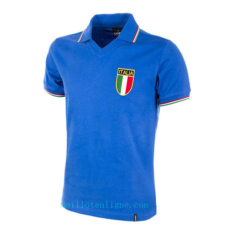 Thai Maillot du Classic Italie Bleu 1982