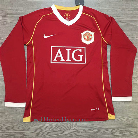 Maillot du Classique Manchester United Domicile Manche Longue 2006-07