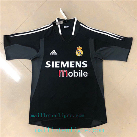 Thai Maillot de Classique Real Madrid Noir 2004-05