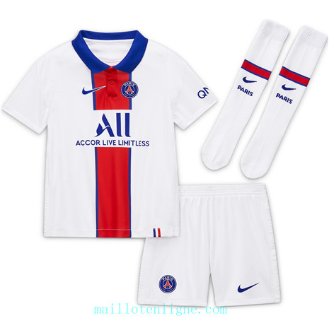 Thai Maillot du PSG Enfant Exterieur Blanc 2020 2021